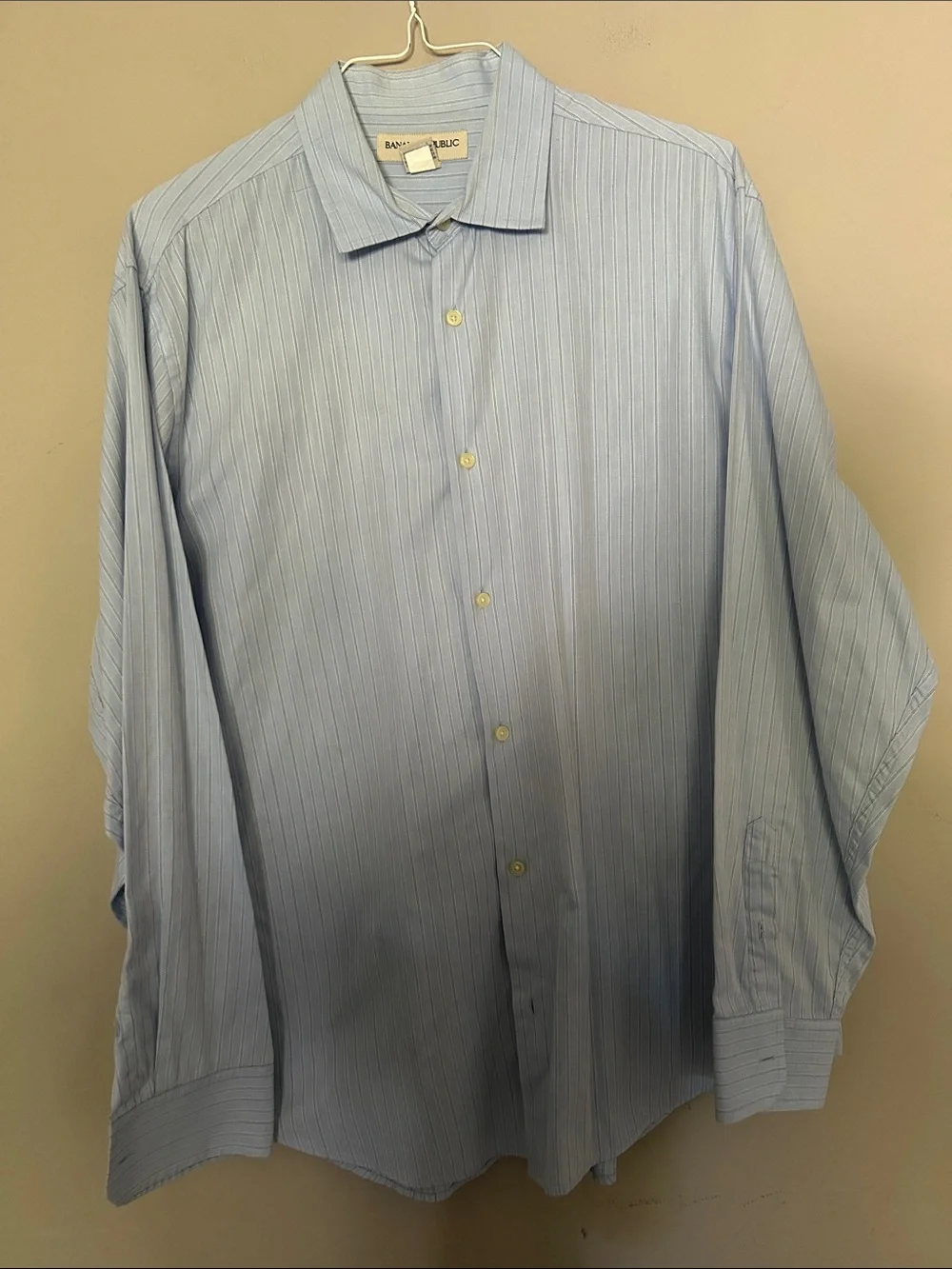 Banana Republic Light Blue Pinstripe Dress Shirt - Men's